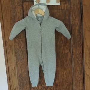 Primary Baby Teddy Fleece Lined Zip Romper